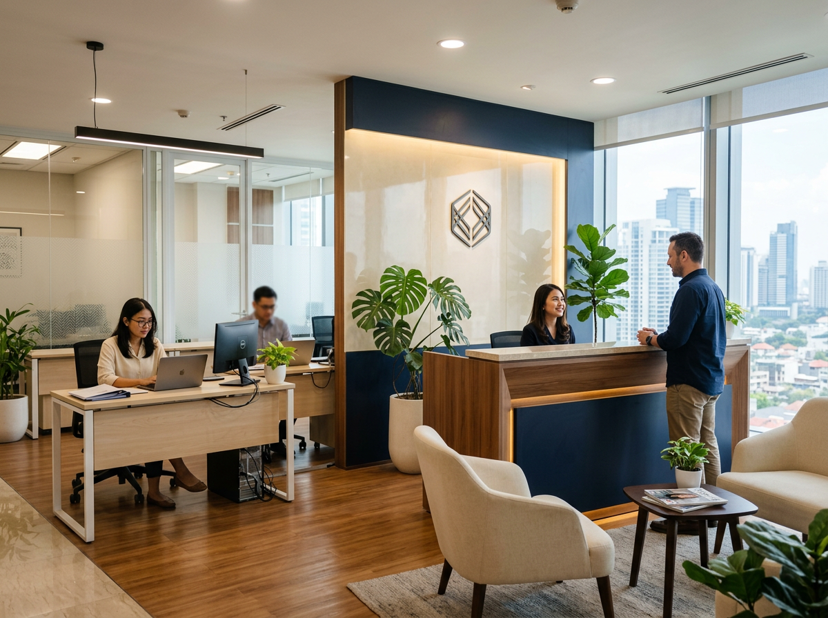 Fasqindo office reception and workspace